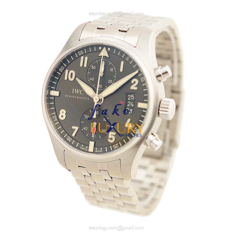 IWC IW387804 Replica Watch, Automatic, Gray Dial, Steel Case, 43mm, Folding Clasp - Image 3