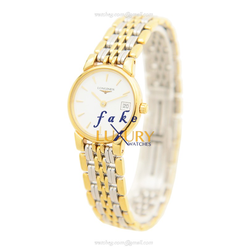 Longines L5.132.3.22.4 Elegant Replica Watch Quartz Movement White Dial Gold Plated Stainless Steel - Image 3