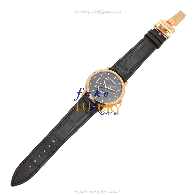 Audemars Piguet 26380OR.OO.D002CR.01 Replica Watch, Automatic Movement, 18kt Rose Gold Case, Black - Image 2