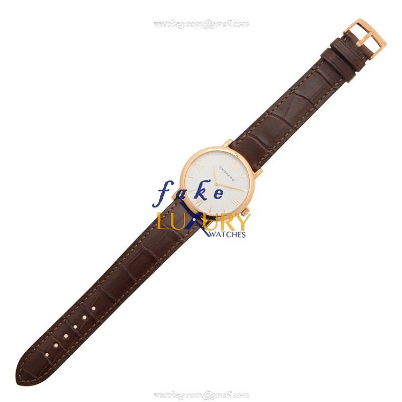 Chopard 163154-5201 CLASSIC Manual Wind 18kt Rose Gold Watch - Replica - Ceramic Bezel - Swiss - Image 2
