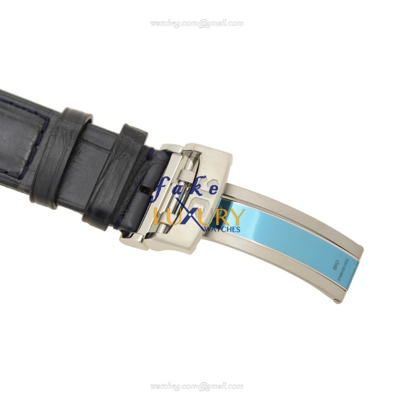 1-91-02-02-02-30 - Glashutte PANO Automatic Replica Watch - Black Dial Brown Alligator Strap - Image 4