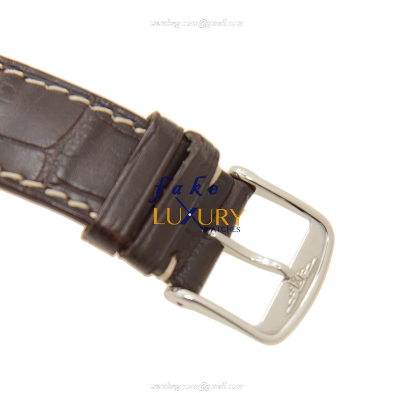 Longines L2.750.4.76.2 Heritage Automatic White Dial Brown Alligator Strap Steel Replica Watch - Image 4