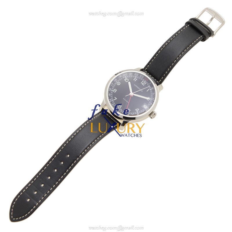 Longines L2.789.4.53.0 Heritage Automatic Black Dial Stainless Steel Replica Watch - Image 2