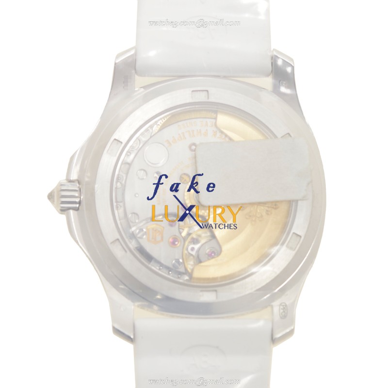 Patek Philippe Aquanaut 5069G-011 Automatic 18kt White Gold Diamond Silver Dial Replica Watch - Image 3
