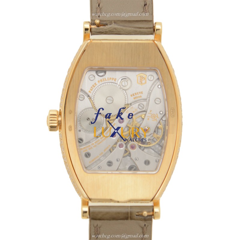 Patek Philippe 7099R-001 Gondolo Replica Watch Manual Wind Silver Dial 18kt Rose Gold Diamonds - Image 3