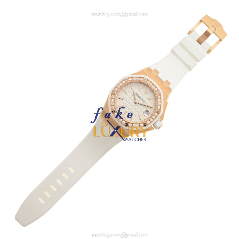 Audemars Piguet 67540OK.ZZ.A010CA.01 Royal Oak Offshore Replica Watch, 18kt Rose Gold Diamond Case - Image 2