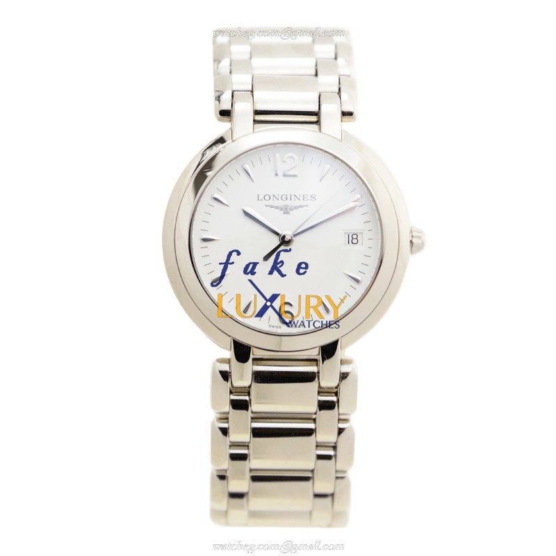 L8.114.4.16.6 - Longines Prima Luna Replica Watch Quartz Silver Dial Stainless Steel - Image 2