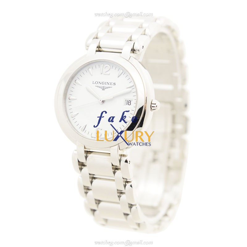 L8.114.4.16.6 - Longines Prima Luna Replica Watch Quartz Silver Dial Stainless Steel - Image 3