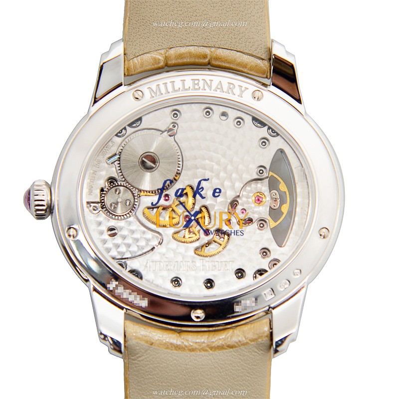 Audemars Piguet 77247BC.ZZ.A813CR.01 Millenary Replica Watch, Manual Wind, Silver Mother of Pearl - Image 3