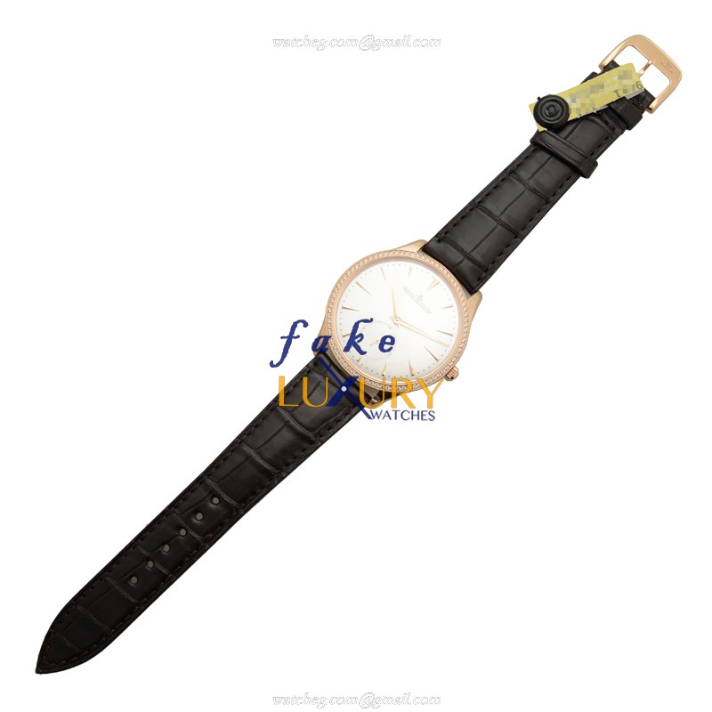 Jaeger-Lecoultre Q1272501 Master Ultra Thin Replica Watch, Automatic, Silver Dial, 18kt Rose Gold & - Image 2