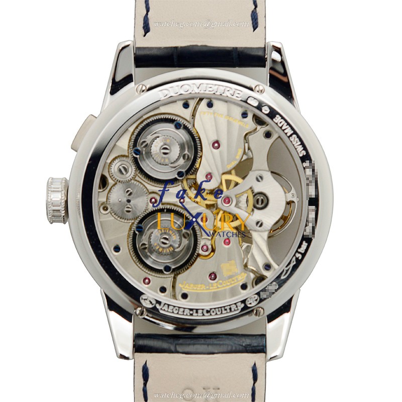 - JAEGER-LECOUTRE Q6053406 DUOMETRE Manual Wind 18kt White Gold Replica Watch - Blue Dial & - Image 3