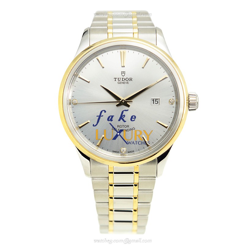Tudor 12703-65073-3DI-SV Automatic Gold & Steel - Replica Watch - Silver Dial - Tudor Clone - Image 2