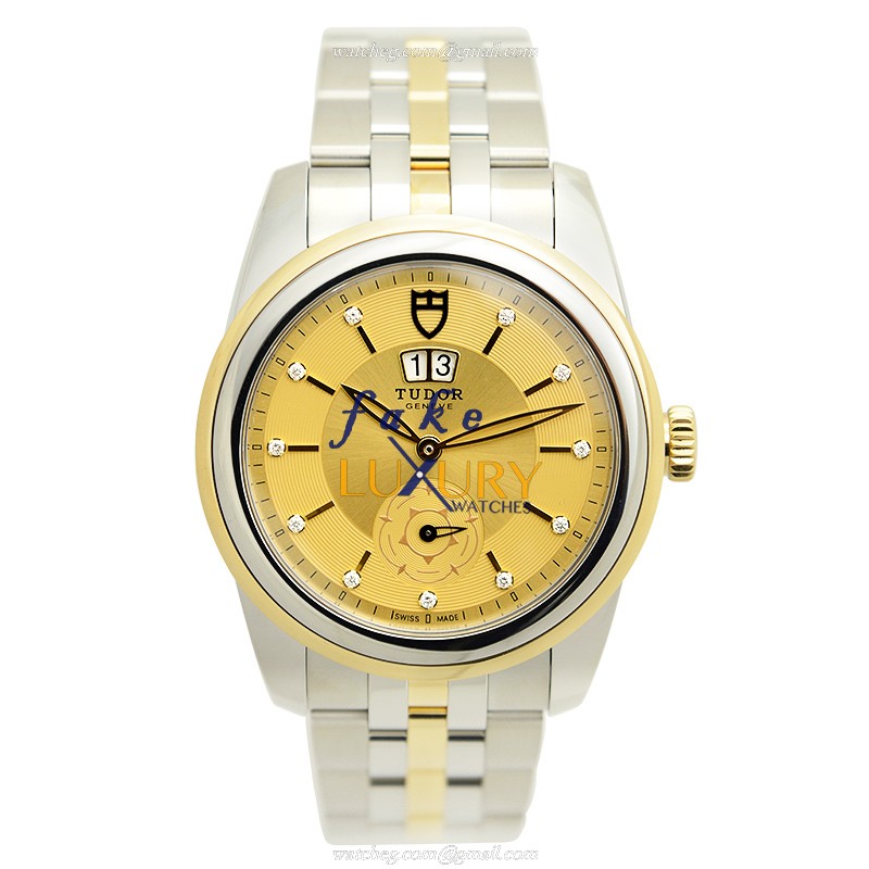 Tudor 57003-68073-10DI-CH GLAMOUR DATE Auto Gold & Steel Case Replica Watch - Image 2