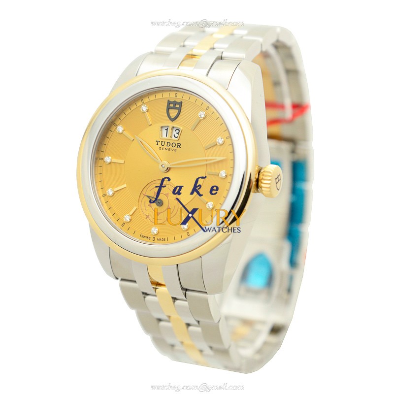 Tudor 57003-68073-10DI-CH GLAMOUR DATE Auto Gold & Steel Case Replica Watch - Image 3