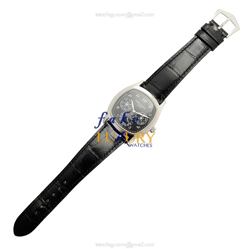 Patek Philippe 5940G-010 Replica Watch Complications, Silver Dial, Steel Case, Leather Strap - Image 2