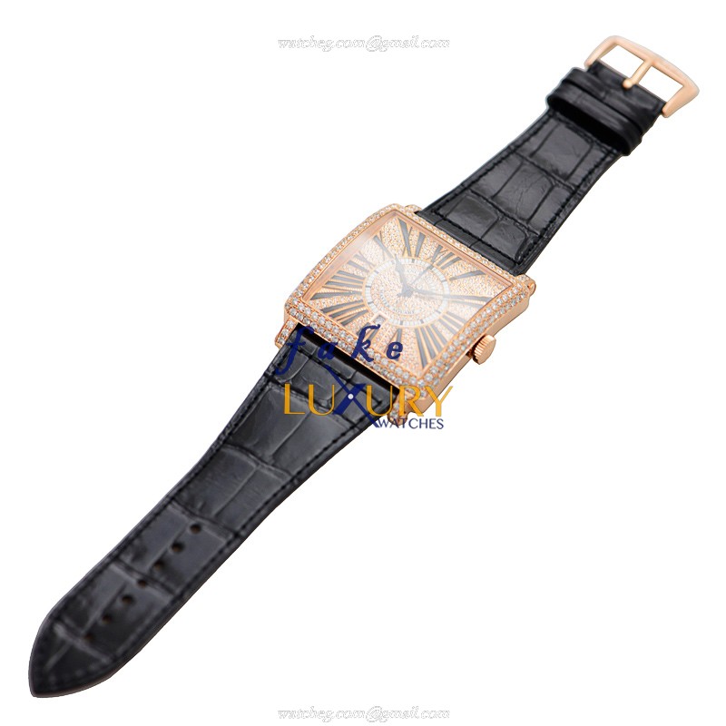 6000 K SC DT R D CD 5N - Franck Muller Master Square Replica Watch - Automatic - Gold Dial - Rose - Image 2