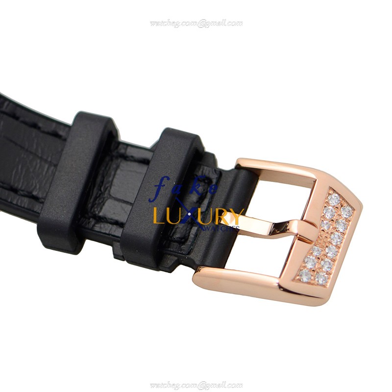 Franck Muller V 32 SC AT FO D 5N.NR Vanguard Replica Watch, 32mm Rose Gold & Diamond Case, Black - Image 4