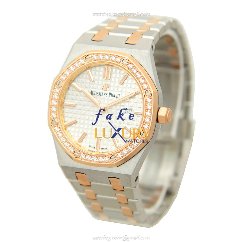 Audemars Piguet 67651SR.ZZ.1261SR.01 Royal Oak Offshore Quartz 18kt Rose Gold Diamond Replica Watch - Image 3