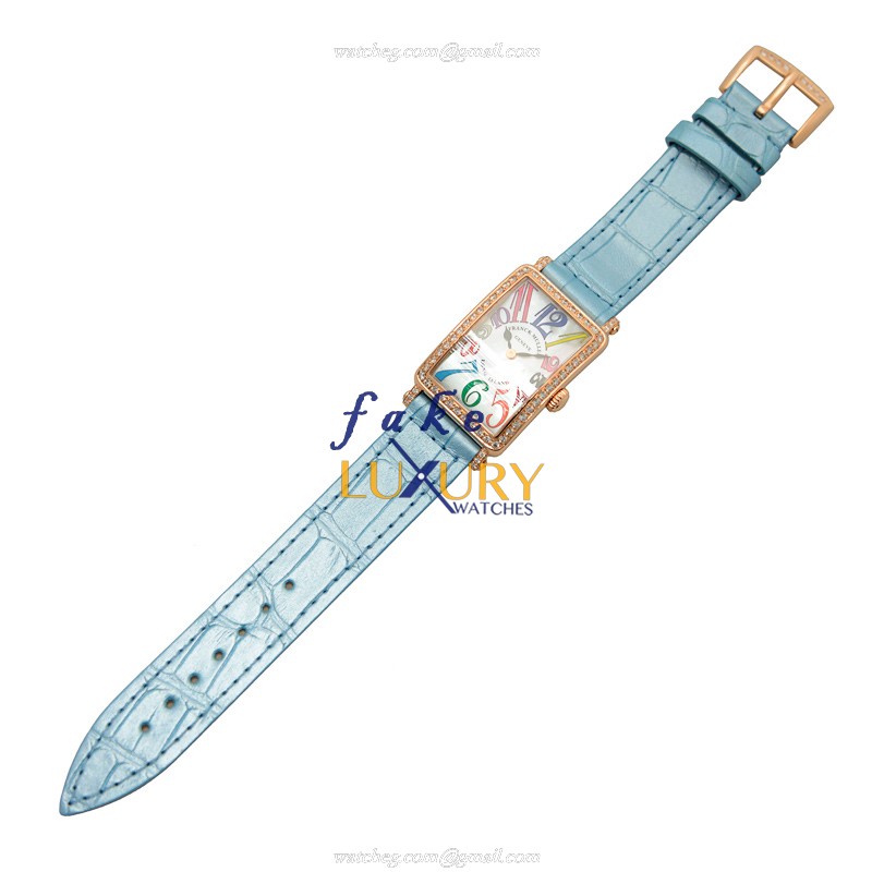Franck Muller 902 QZ COL DRM MOP D 1R 5N Long Island Quartz 18kt Rose Gold Diamonds | Alligator - Image 2