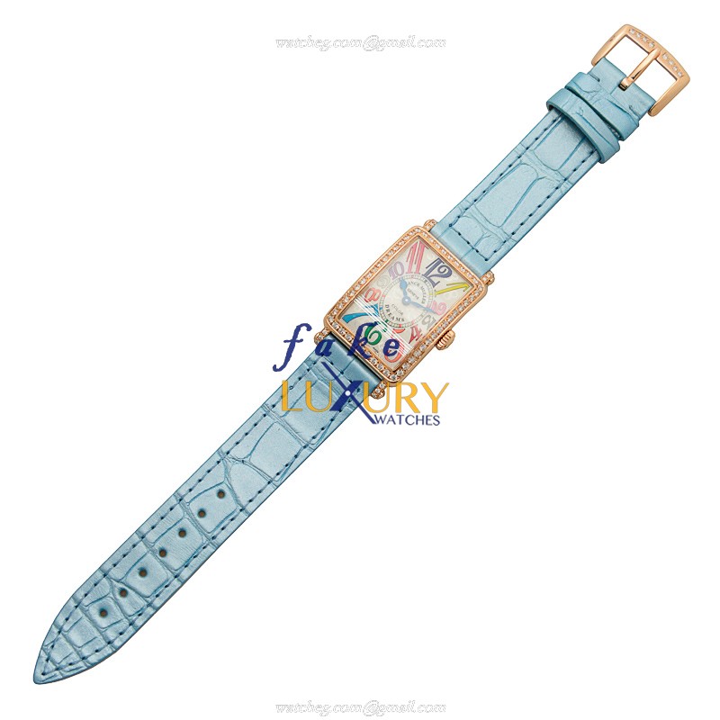 Franck Muller 902 QZ COL DRM D 1R 5N LONG ISLAND Quartz 18kt Rose Gold & Diamond Replica Watch - Image 2