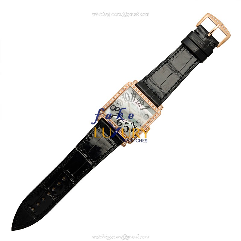 Franck Muller 6002 M B QZ V MOP D 1R 5N Master Square Quartz Rose Gold Diamonds Replica Watch - Image 2