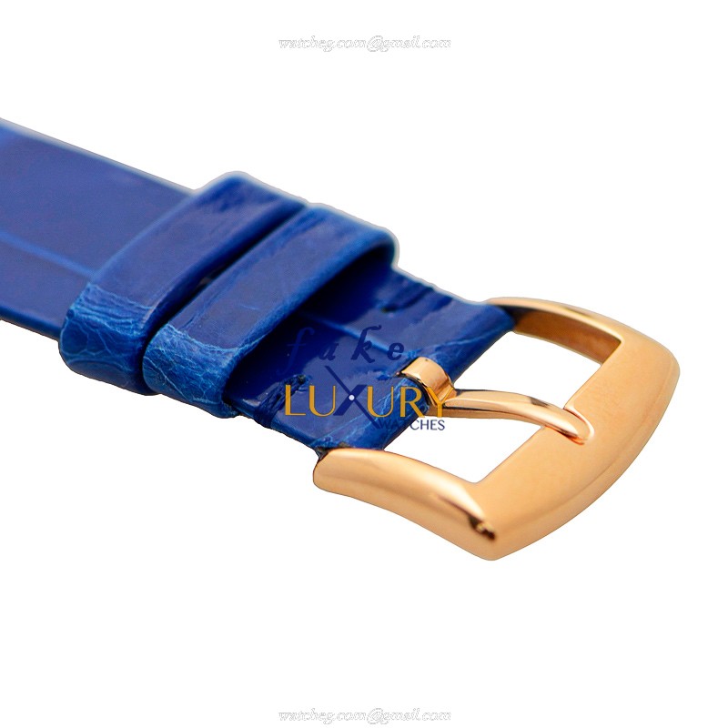 Franck Muller 8035 QZ COL DRM R 5N Color Dreams Quartz 18kt Rose Gold White Dial Blue Alligator - Image 4