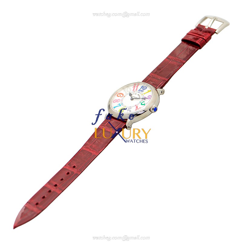 Franck Muller 8035 QZ COL DRM V AC Replica Watch, White Dial, Steel Case, Quartz, Red Alligator - Image 2