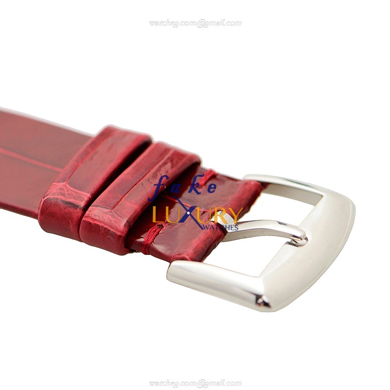 Franck Muller 8035 QZ COL DRM V AC Replica Watch, White Dial, Steel Case, Quartz, Red Alligator - Image 4