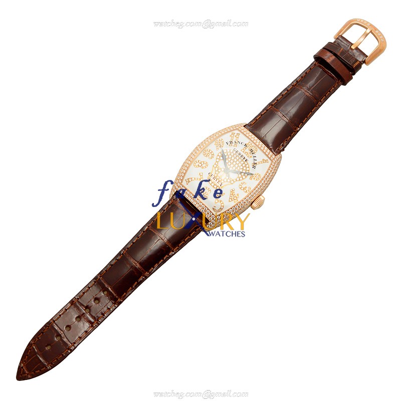 Franck Muller 8880 SC DT GOTH NBR D CD 5N | Automatic | 18kt Rose Gold Diamonds | Alligator Strap - Image 2