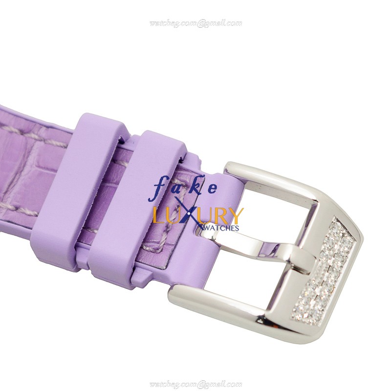 Franck Muller V 35 QZ D AC.VL Replica Watch, Vanguard Quartz, White Dial, Steel & Diamonds Case - Image 4
