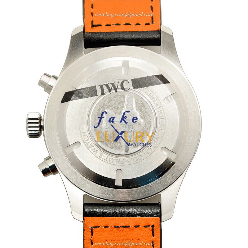IWC IW377709 Pilots Automatic Replica Watch Black Dial Steel Case Cowhide Strap - Image 3