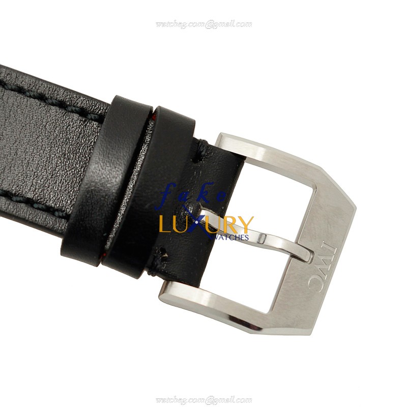 IWC IW377709 Pilots Automatic Replica Watch Black Dial Steel Case Cowhide Strap - Image 4