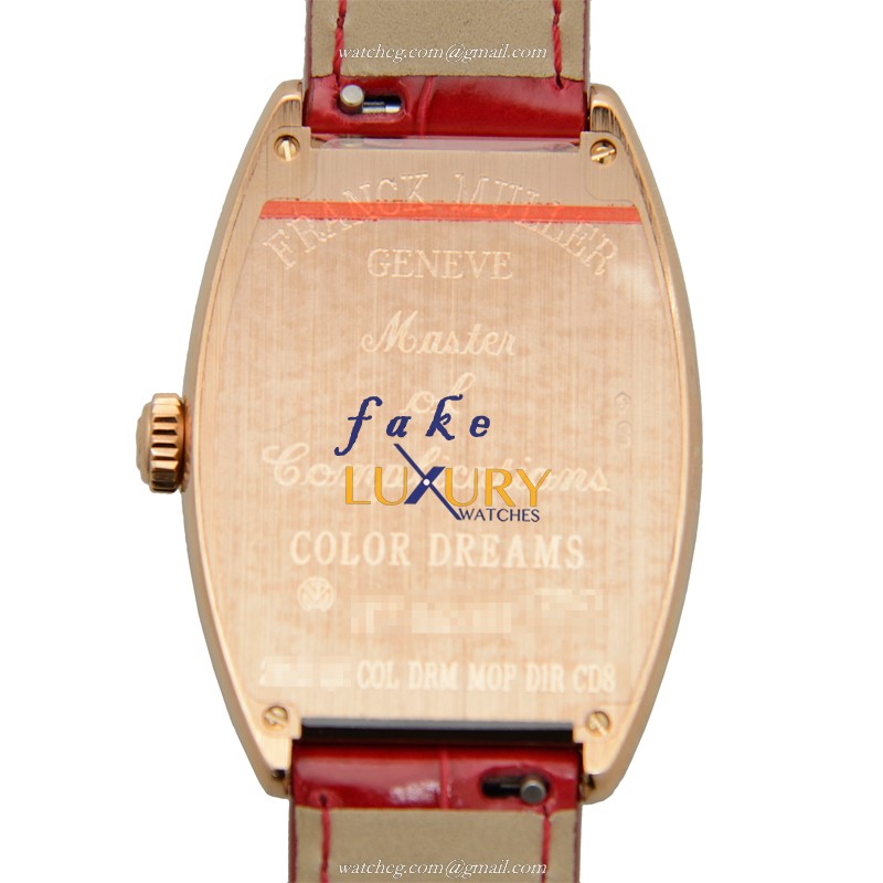 Franck Muller Cintree Curvex 2852 QZ COL DRM MOP D1R CD8 5N Quartz 18kt Rose Gold & Diamonds White - Image 3