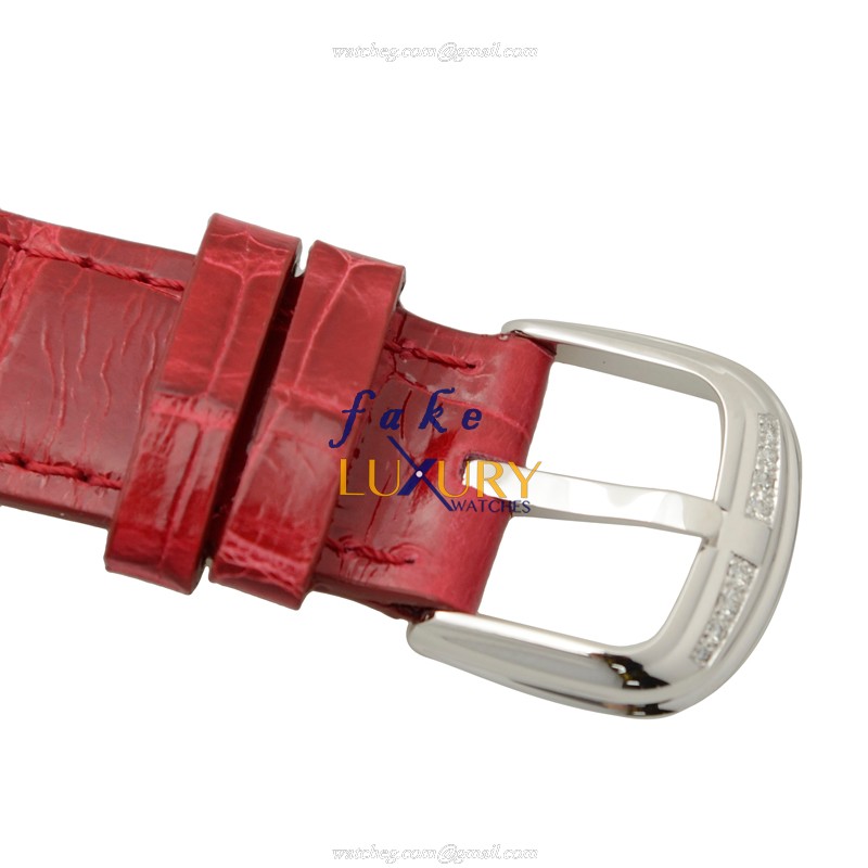Franck Muller Cintree Curvex 2852 QZ COL DRM MOP D1R CD8 AC Quartz White Dial Red Strap Replica - Image 4