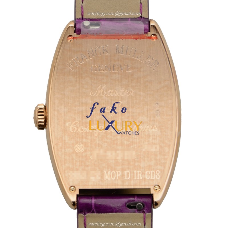 Franck Muller 2852 QZ MOP D 1R CD8 5N Cintree Curvex Replica Watch Quartz Rose Gold Diamonds White - Image 3