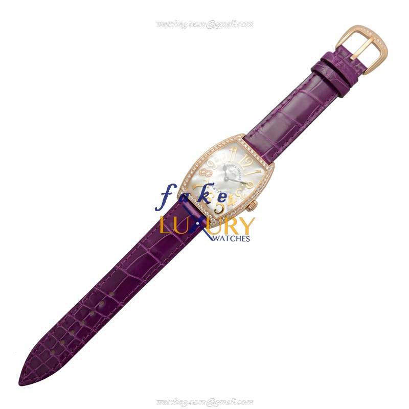 Franck Muller 2852 QZ REL MOP D 1R CD8 5N CINTREE CURVEX Quartz 18kt Rose Gold & Diamond Replica - Image 2