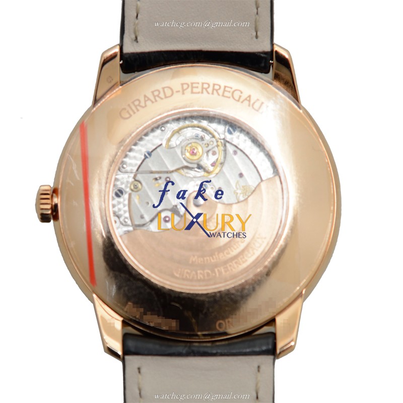 Girard Perregaux 4952552131BK6A Replica Watch 1966 Automatic White Dial 18kt Rose Gold Case - Image 3