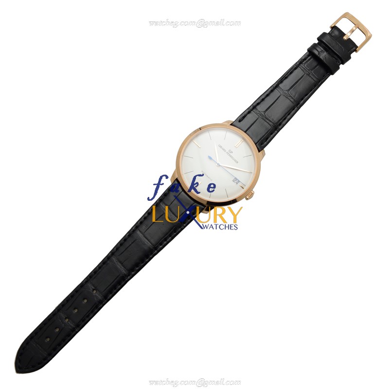 Girard Perregaux 4952752131BK6A 1966 Automatic 18kt Rose Gold White Dial Replica Watch - Image 2