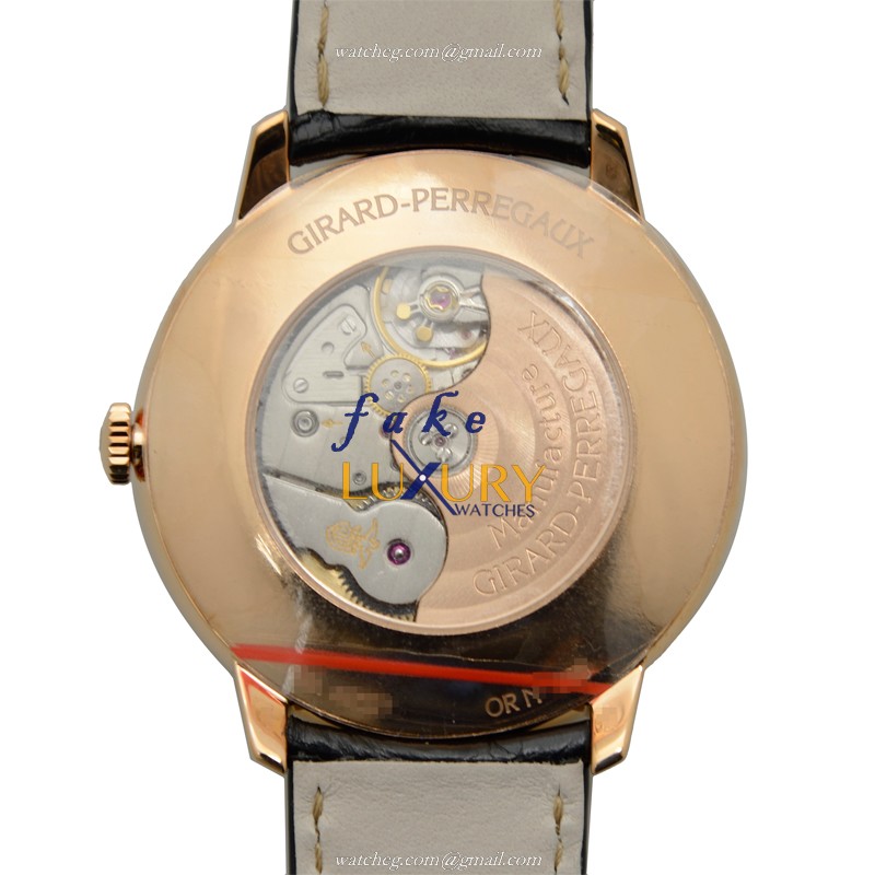 Girard Perregaux 4952752131BK6A 1966 Automatic 18kt Rose Gold White Dial Replica Watch - Image 3