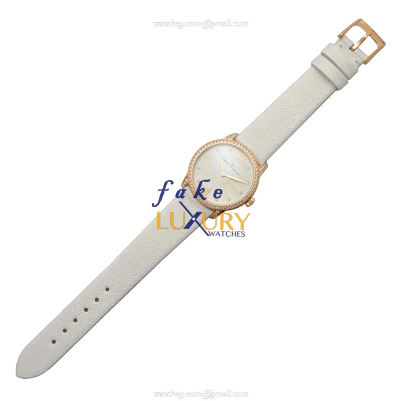 Girard Perregaux 49528D52B171-IK7A Replica Watch, Automatic, White Dial, Rose Gold & Diamond Case - Image 2