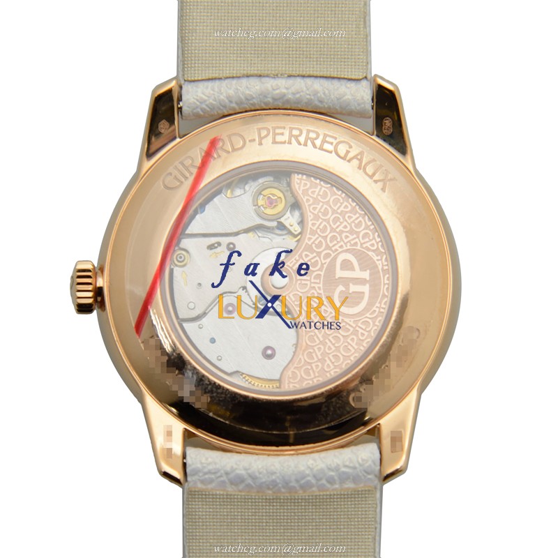 Girard Perregaux 49528D52B171-IK7A Replica Watch, Automatic, White Dial, Rose Gold & Diamond Case - Image 3