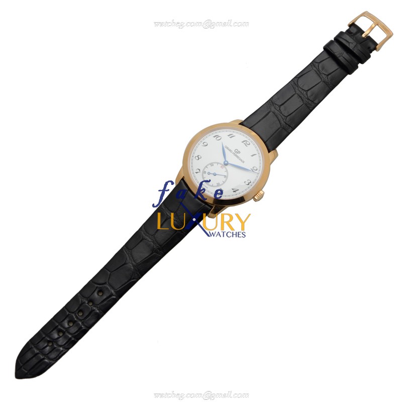 Girard Perregaux 1966 4953452711BK6A Automatic 18kt Rose Gold White Dial Replica Watch - Image 2