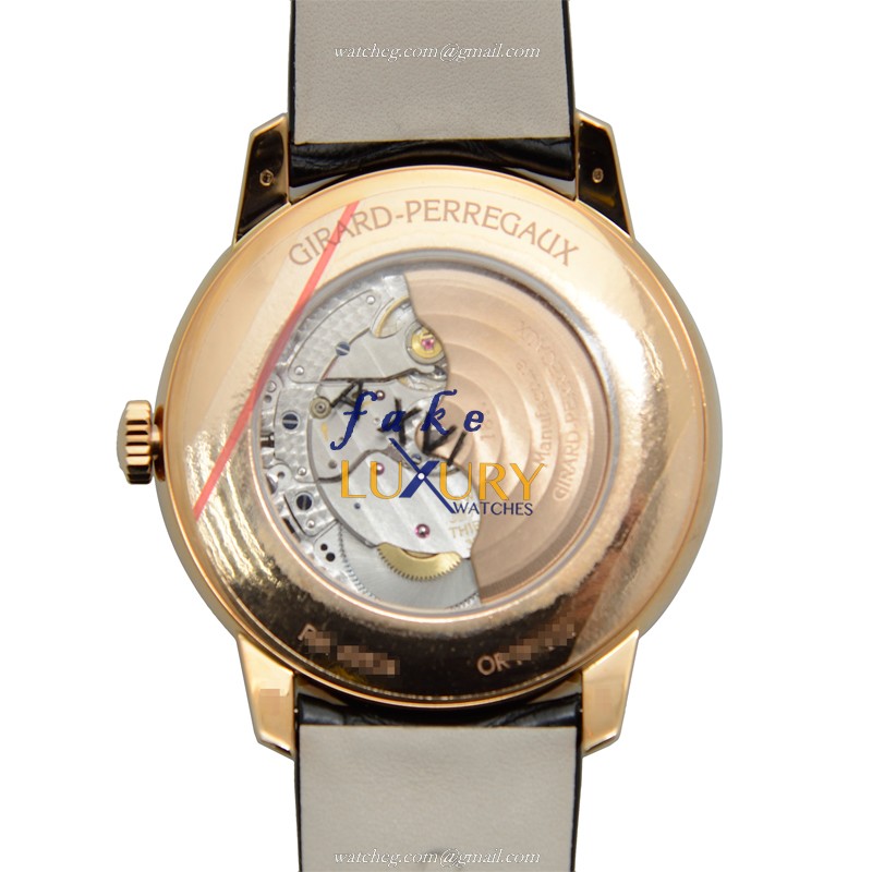 Girard Perregaux 1966 4953452711BK6A Automatic 18kt Rose Gold White Dial Replica Watch - Image 3