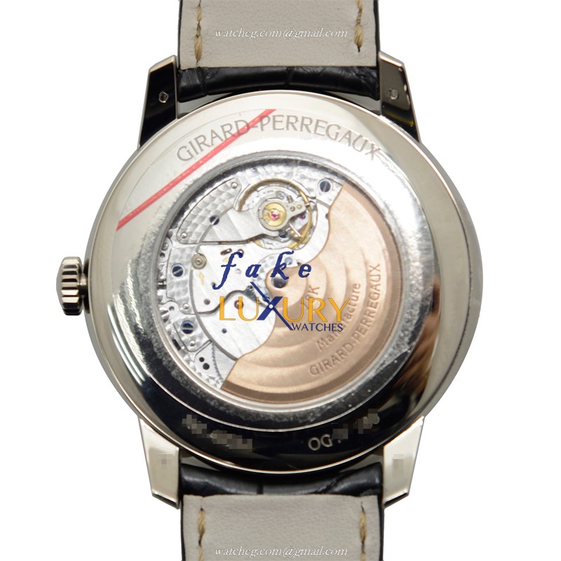 Girard Perregaux 1966 4953453711BK6A Automatic 18kt White Gold Black Alligator Strap Replica Watch - Image 3