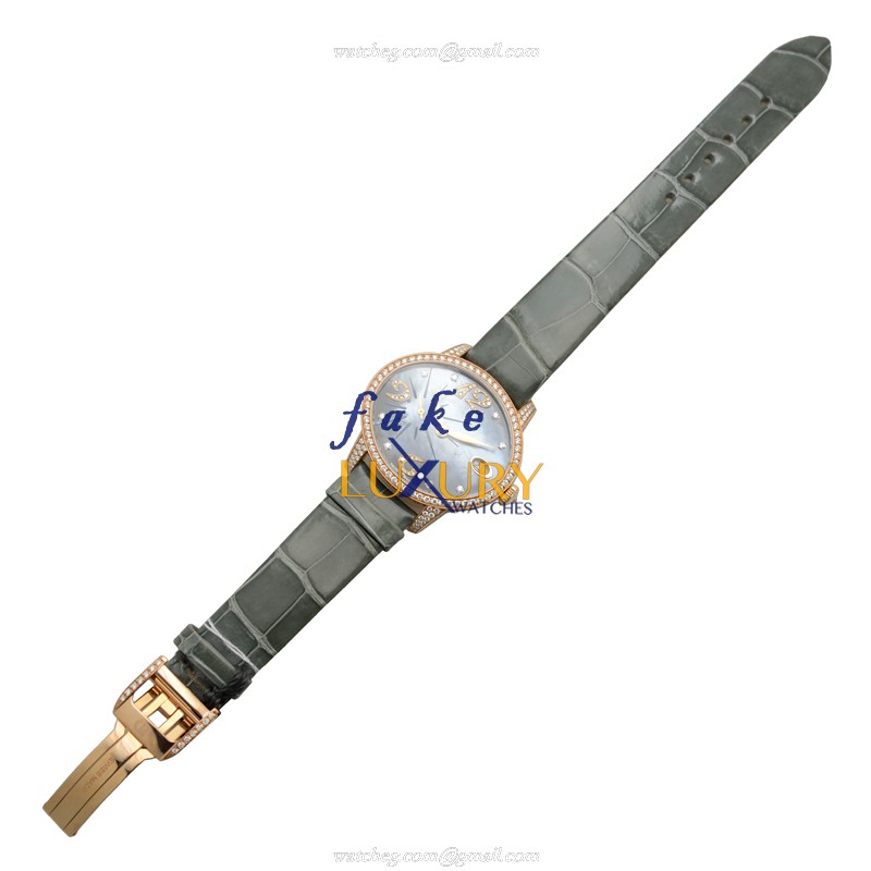 80484D52P662-BK6A - Girard Perregaux Cats Eye Replica Watch - Automatic - Blue Dial - Rose Gold - Image 2