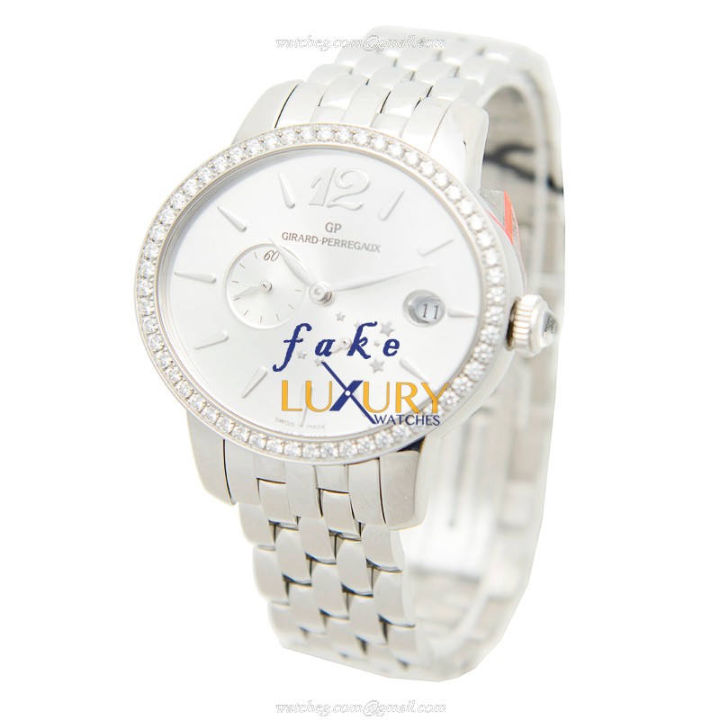 Girard Perregaux 80486D11A36111A Replica Watch, Automatic Movement, Silver Dial, Steel & Diamonds - Image 3