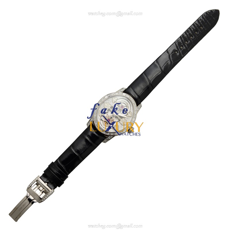 Girard Perregaux Replica Watch 99495D53B00ACK6A Manual Wind 18kt White Gold Diamond Silver Dial - Image 2