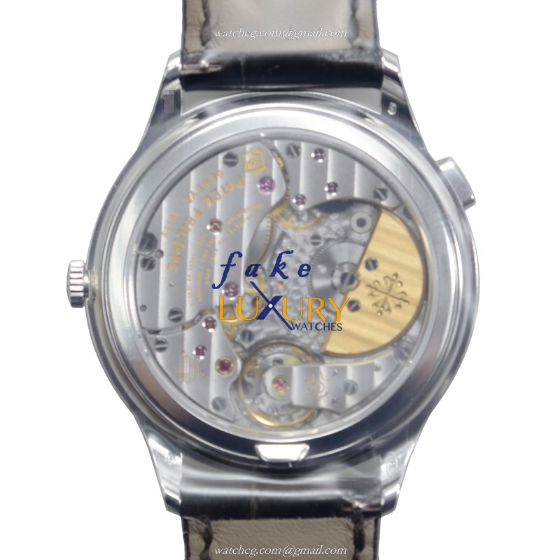 Patek Philippe 7130G-013 COMPLICATIONS 18kt White Gold Diamond Brown Alligator Automatic Replica - Image 3