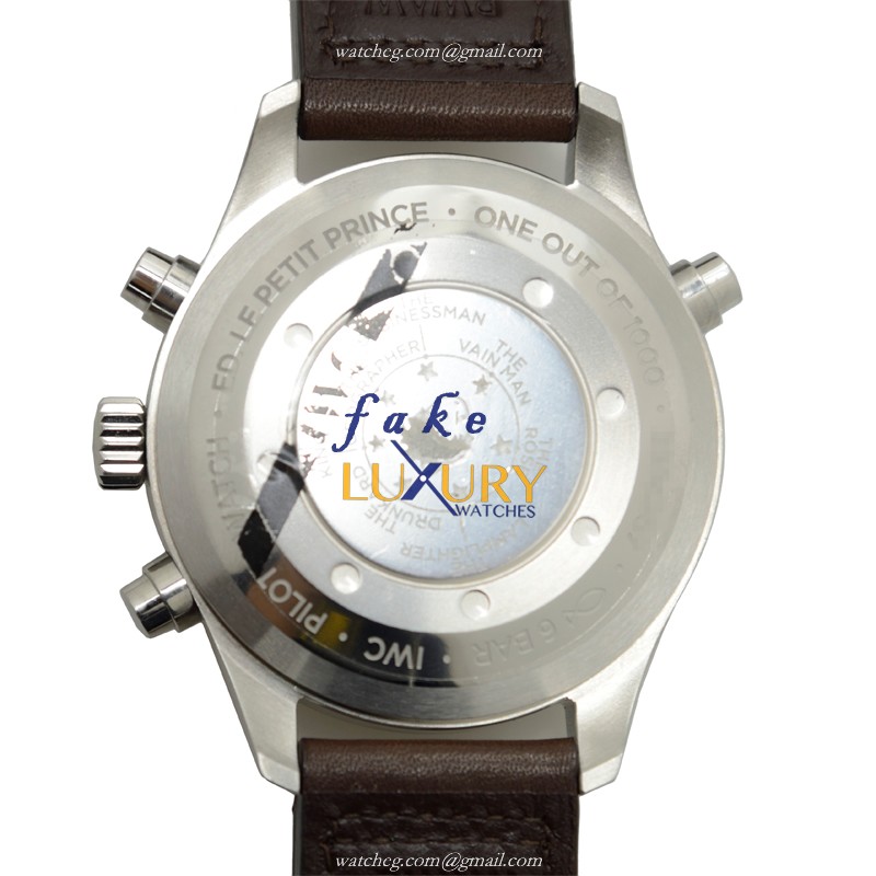 IW371807 - IWC PILOTS Automatic Replica Watch Blue Dial Brown Cowhide Strap - Image 3