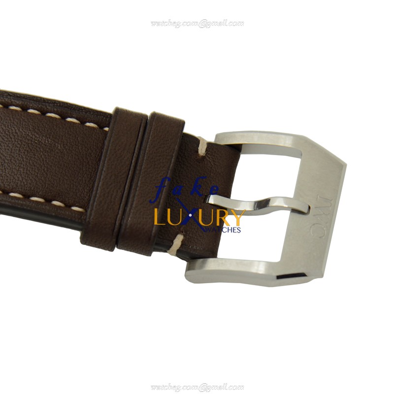 IW371807 - IWC PILOTS Automatic Replica Watch Blue Dial Brown Cowhide Strap - Image 4